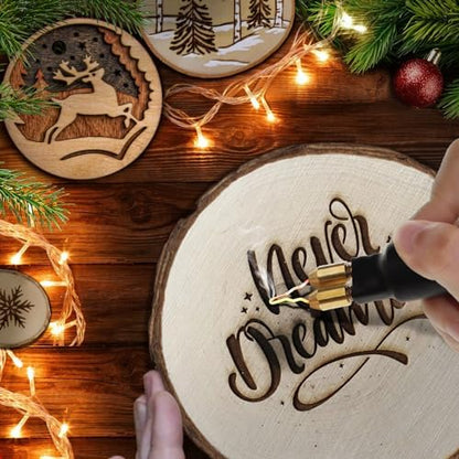 Tekchic 60W Wood Burning Kit, Pyrography Tool with 20 Wire Tips - Image 2