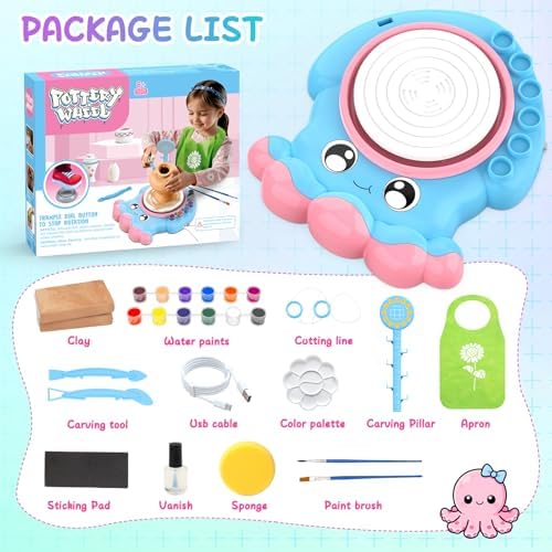 Pottery Wheel for Kids, Complete Pottery DIY Art & Craft Toy for Kids 6+ - Image 2
