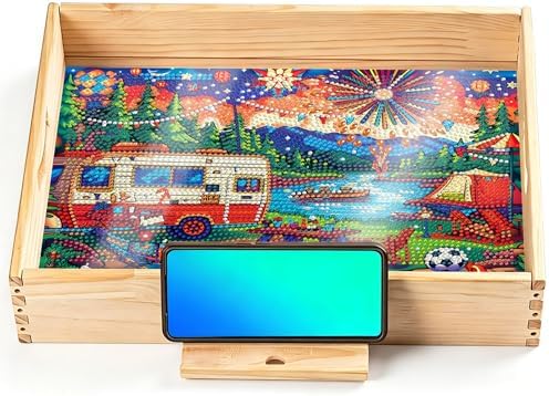 DOTSOS Diamond Painting Kits for Adults Wooden Serving Trays with Handles by DOTSOPS