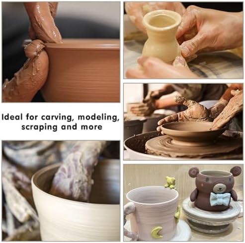 Natural Air Dry Clay, 3.3 LB Modeling Clay, Pottery Clay, All-Purpose Clay Ideal for Beginners and Experienced Sculptors, 8.8OZ per Colors - Image 5