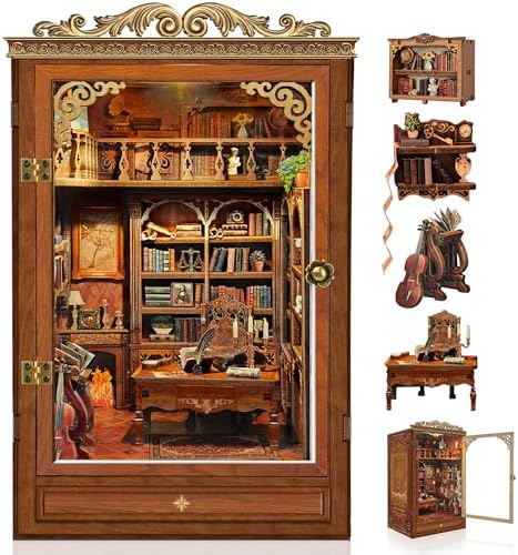 CRIOLPO Book Nook Kits for Adults DIY Miniature Dollhouse Kit for Adults by CRIOLPO