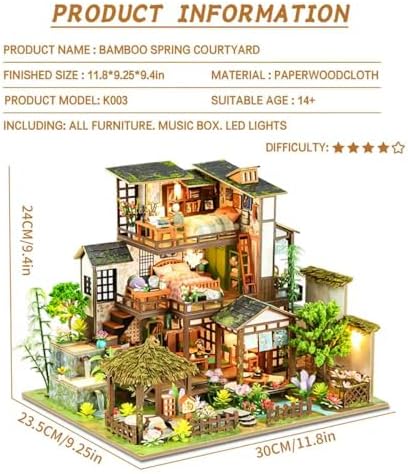 Spilay DIY Miniature House Kit for Adults, Miniature Dollhouse Building Kit - Image 2