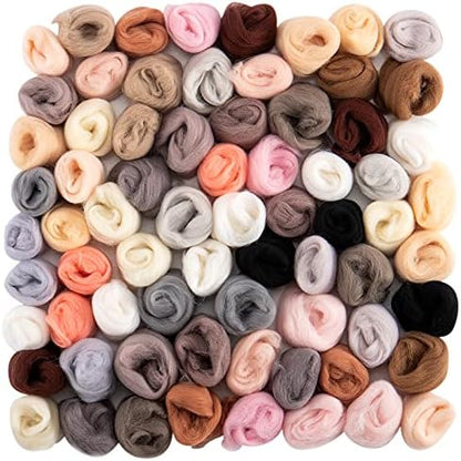 Biggun 72pcs 7.6 oz Needle Felting Wool by Biggun
