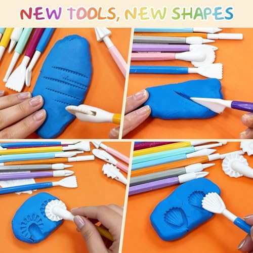 16PCS Double Head Sculpting Tools Set, Clay Tools Kit with 1.7 FL OZ Air Dry Clay Glaze for DIY Pottery, Molding Polymer Clay – Safe & Ergonomic Grip for Craft Lovers & Beginners - Image 5