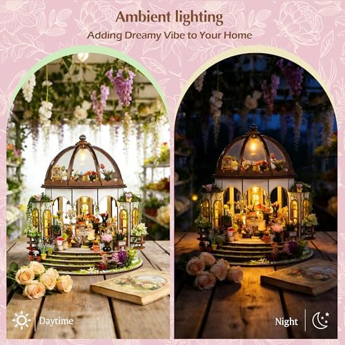 DIY Botanical Miniature House Kit with LED Light - Hanging Garden - Image 4