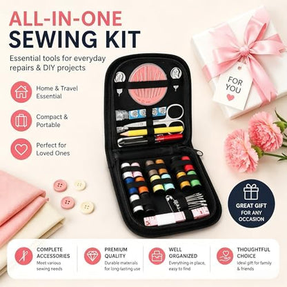 JANREAY Sewing Kit for Adults Travel Mini Kit with 14 Thread Spools - Image 2