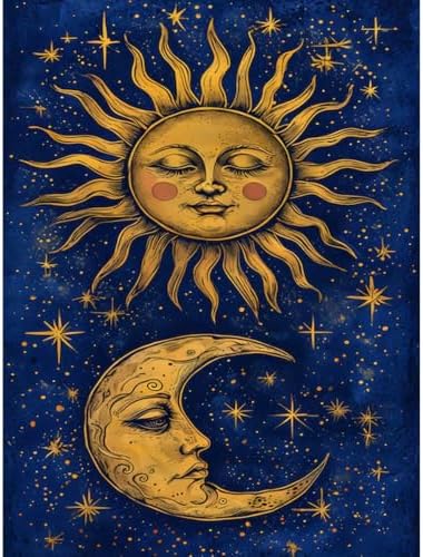 Lophomie Diamond Art Kits for Adults, 5D Sun and Moon Diamond Painting Kits by LophomieDiamondArtDiamondArtCoasters%E2%80%94AddWarmthandCreativitytoYourLifeTurnTinyDiamondsintoBigJoy