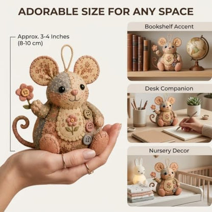 Patchwork Mouse DIY Kit – Complete Sewing Craft Set - Image 4
