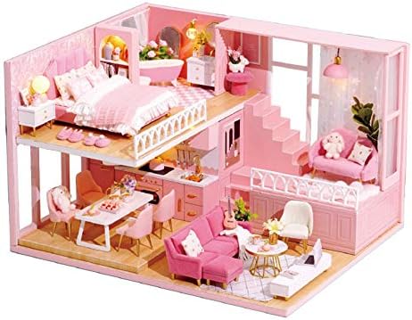 DIY Miniature Dollhouse Kit with Furniture Plus Dust Proof & Music Movement by TuKIIE