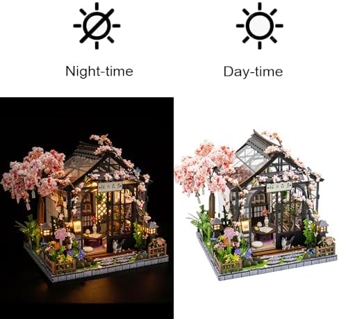 Japanese Sakura Miniature House Kit, DIY Miniature Dollhouse Kits for Adult - Image 5