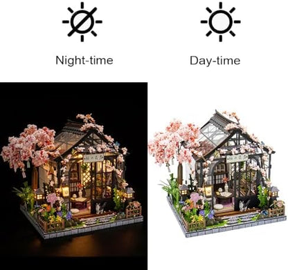 Japanese Sakura Miniature House Kit, DIY Miniature Dollhouse Kits for Adult - Image 5