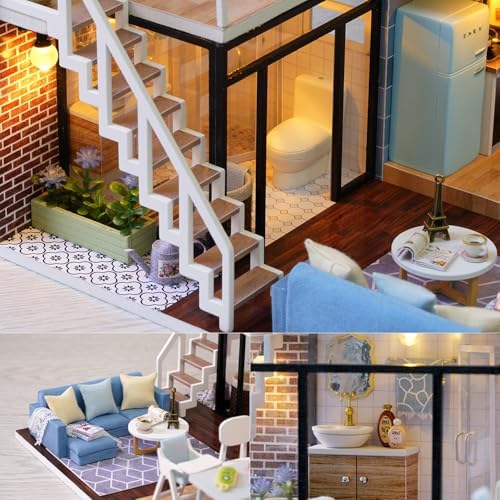 DIY Miniature Dollhouse Kit with Furniture Plus Dust Proof & Music Movement - Image 6