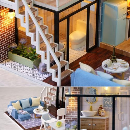 DIY Miniature Dollhouse Kit with Furniture Plus Dust Proof & Music Movement - Image 6