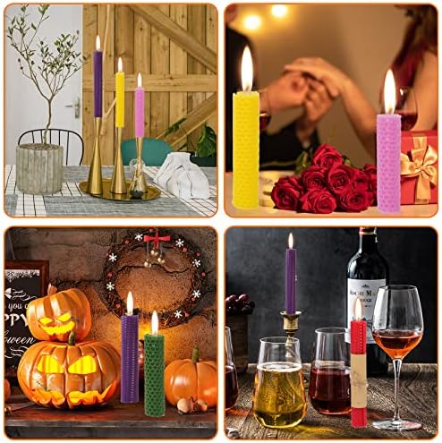 Thleunei Beeswax Sheets for Candle Making - Beeswax Candle Making Kit for Kids-Christmas Candle Making Kit for Adults-Candle Rolling Kit DIY Candle Maker - Candle Starter Kit Beeswax Candle Kit - Image 5