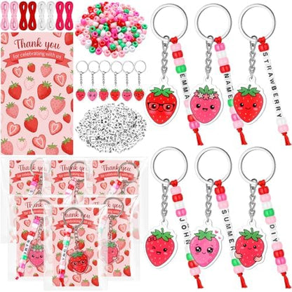 Suncalla 996 Pcs 24 Set Strawberry Keychain Making Kit DIY Charm Crafts by Unknown