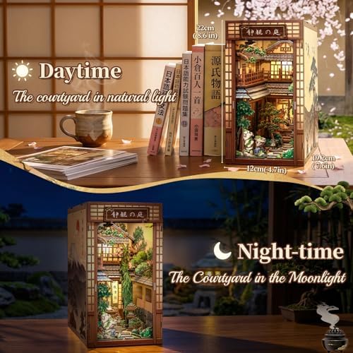 Fsolis Japanese Book Nook Kit for Adults, Serene Courtyard - Image 3