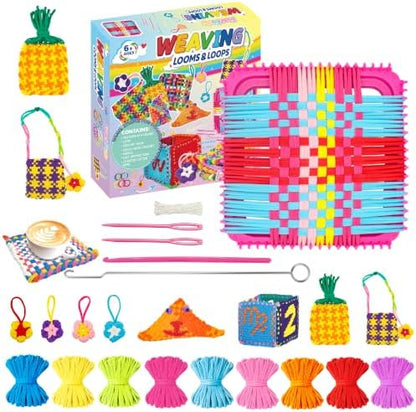 270 Pcs Weaving Loom Kit for Kids,DIY Arts & Crafts Kit with 9 Color Loops by Unknown