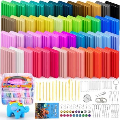 Ixiaoyoo 51 Colors Polymer Clay, Oven Bake DIY Modeling Clay for Kids by Ixiaoyoo
