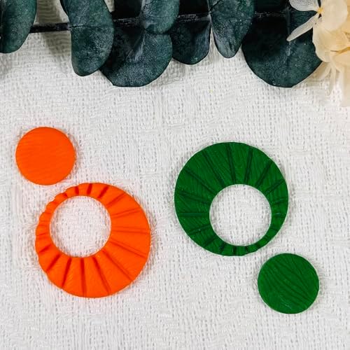 Xaekicr Sunburst Ring Polymer Clay Cutters – Textured Circle Clay Cutters and Tools for Polymer Clay Jewelry Making and DIY Earrings - Image 6