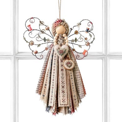 Angel Fabric Hanging DIY Kit Macrame Wall Weaving Craft for Adults - Image 3