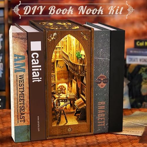 CRIOLPO Book Nook Kit - DIY Miniature Dollhouse Kit for Adults - Image 2