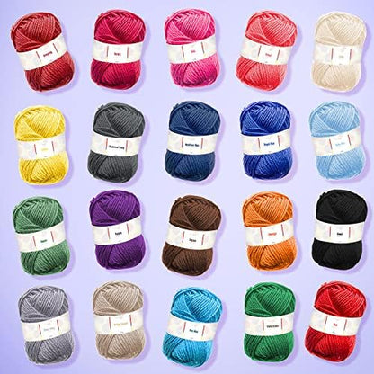 Hearth & Harbor Crochet Kit with 1100 Yards Assorted Yarn Kit, 9 Ergonomic Hooks, Crocheting Instruction, Knitting & Crochet Supplies - Beginner Crochet Kits for Adults, Ideal for Amigurumi - Image 6