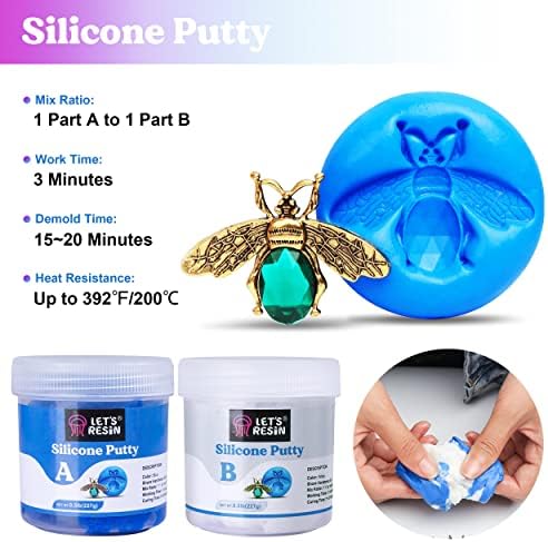 LET'S RESIN Silicone Putty, 1LB/40A Mold Making Kit - Image 2