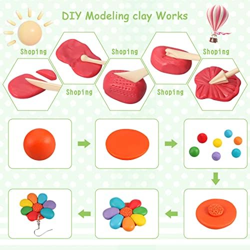 CiaraQ 50-Color Polymer Clay Oven Bake Modeling Kit - Image 6