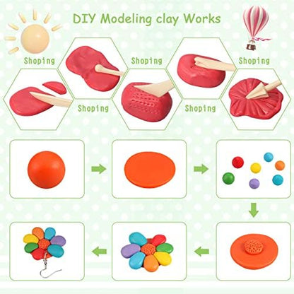 CiaraQ 50-Color Polymer Clay Oven Bake Modeling Kit - Image 6