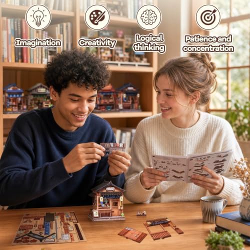 3D Wooden Puzzle for Beginners, Miniature House Kit for Adults, 103 PCS - Image 6