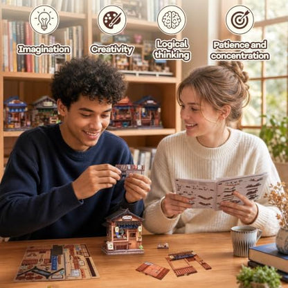 3D Wooden Puzzle for Beginners, Miniature House Kit for Adults, 103 PCS - Image 6