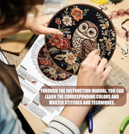 GOLDEN SMILE Owl Embroidery Kit for Adults Beginners - Image 3
