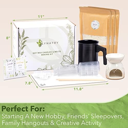 YNATRY All-in-One DIY Soy Candle Kit for Beginners – Natural Soy Wax, Fragrance Oils, Cotton Wicks, Dye Chips, and Tools – Create Candles and Wax Melts - Image 3
