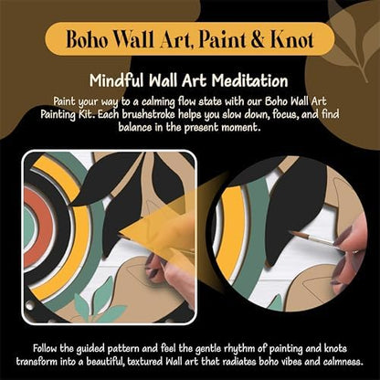 Unwynd Boho Wall Art Paint & Knot Craft Kit for Adults Macrame wall Decor - Image 2