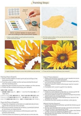 Botanical Paint by Numbers Kit for Adults - DIY Purple Rose Flowers with Butterflies Painting Rolled on Canvas 16x20 Inches, Acrylic Paint Set for Beginners, Art for Home Decoration or Gifts - Image 7