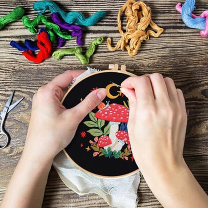 Nuberlic Mushroom Embroidery Kits for Beginner Adults - Image 6
