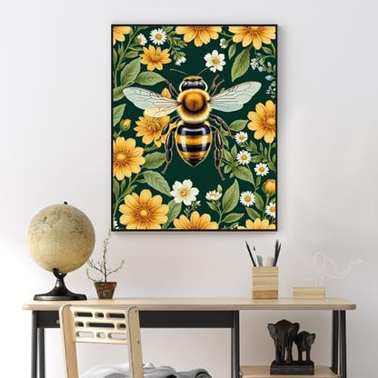 Yezavesu Paint by Numbers Kit for Adults Beginner, Bee Adult Paint by Number Kits on Canvas Without Frame, DIY Acrylic Flowers Painting by Numbers for Home Wall Decor Gift 16x20 Inch - Image 6