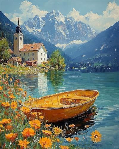 ZRIZQ Paint by Numbers Kit for Adults Beginner,Lake,16x20 by ZRIZQ