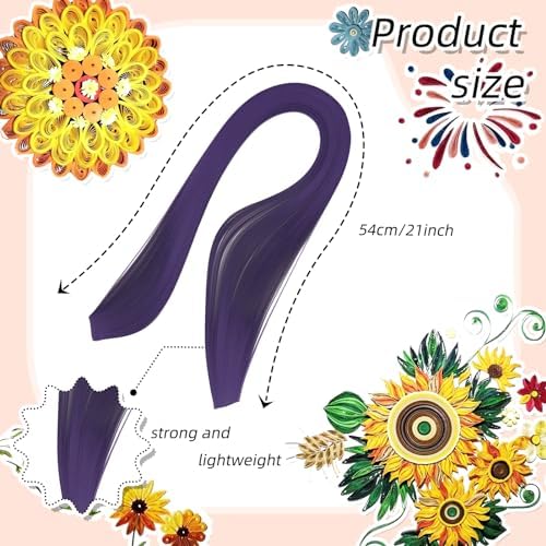 360Pcs 1/8" x 21" Quilling Paper Strips - Image 2