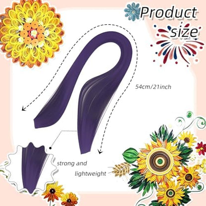 360Pcs 1/8" x 21" Quilling Paper Strips - Image 2
