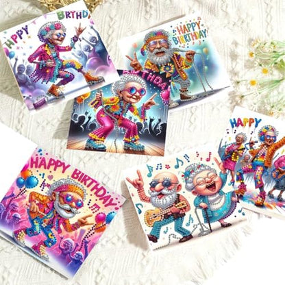 DDGYP 6 PCS Diamond Art Birthday Cards Set - Image 3
