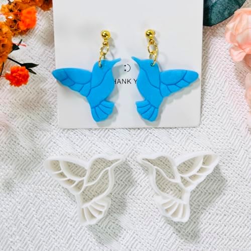 Xaekicr Hummingbird Polymer Clay Cutters – 4 Pcs Clay Cutters for Polymer Clay Jewelry, Bird Shape Clay Earring Cutters, DIY Clay Tools for Earrings and Crafts - Image 5