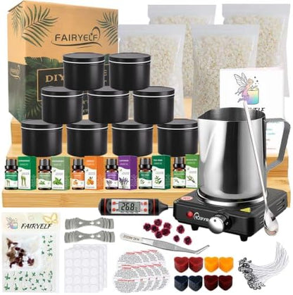 FAIRYELF Candle Making Kit for Adults, Soy Wax & Wax Melter, DIY Candle Kit by FAIRYELF