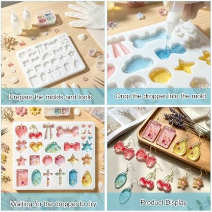 61 Pcs Resin Molds Silicone Set，DIY Epoxy Resin Casting Craft Kit - Image 3
