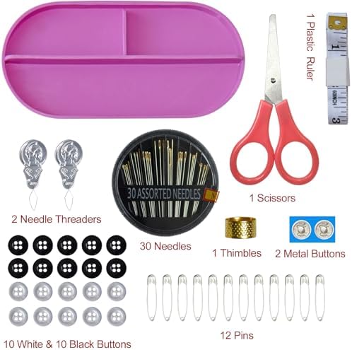 40 Spools of Sewing Thread,Gift Box Portable Basic Sewing Repair Kits (Purple) - Image 3