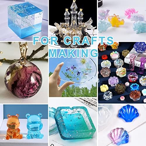 Frenshion 100g Hard UV Resin+ Color Pigment + Sequin +Tool + Glove UV Resin Starter Kit for Jewelry Making with Lamp - Image 6