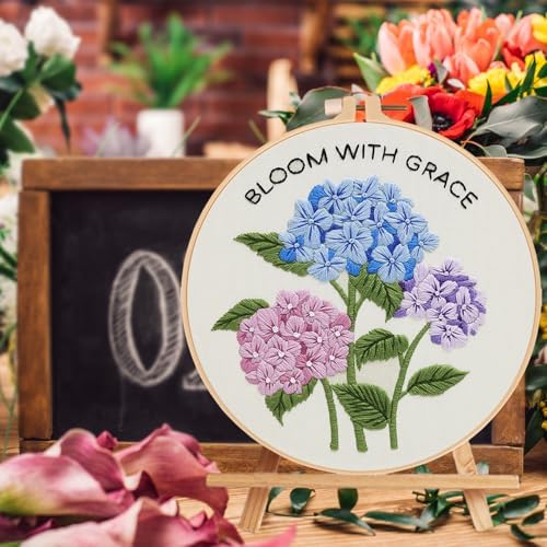 Nuberlic Hydrangea Embroidery Kits for Beginner Adults - Image 4
