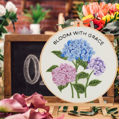 Nuberlic Hydrangea Embroidery Kits for Beginner Adults - Image 4