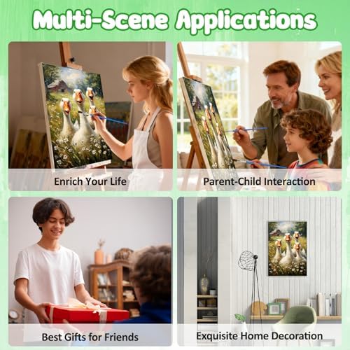 MAXBYE Animals Framed Paint by Numbers Kits for Adults with Wooden Easel, Easy Adult Paint by Number Kits on Canvas, DIY Oil Paintings for Beginners Gift Home Wall Decor 10×14 Inch - Image 7