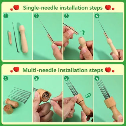 IMZAY Needle Felting Tools, 60 Pcs 3 Sizes Needle Felting Supplies - Image 2